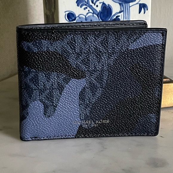 Michael Kors Bags Nwot Michael Kors Mens Blue Camo Wallet Poshmark